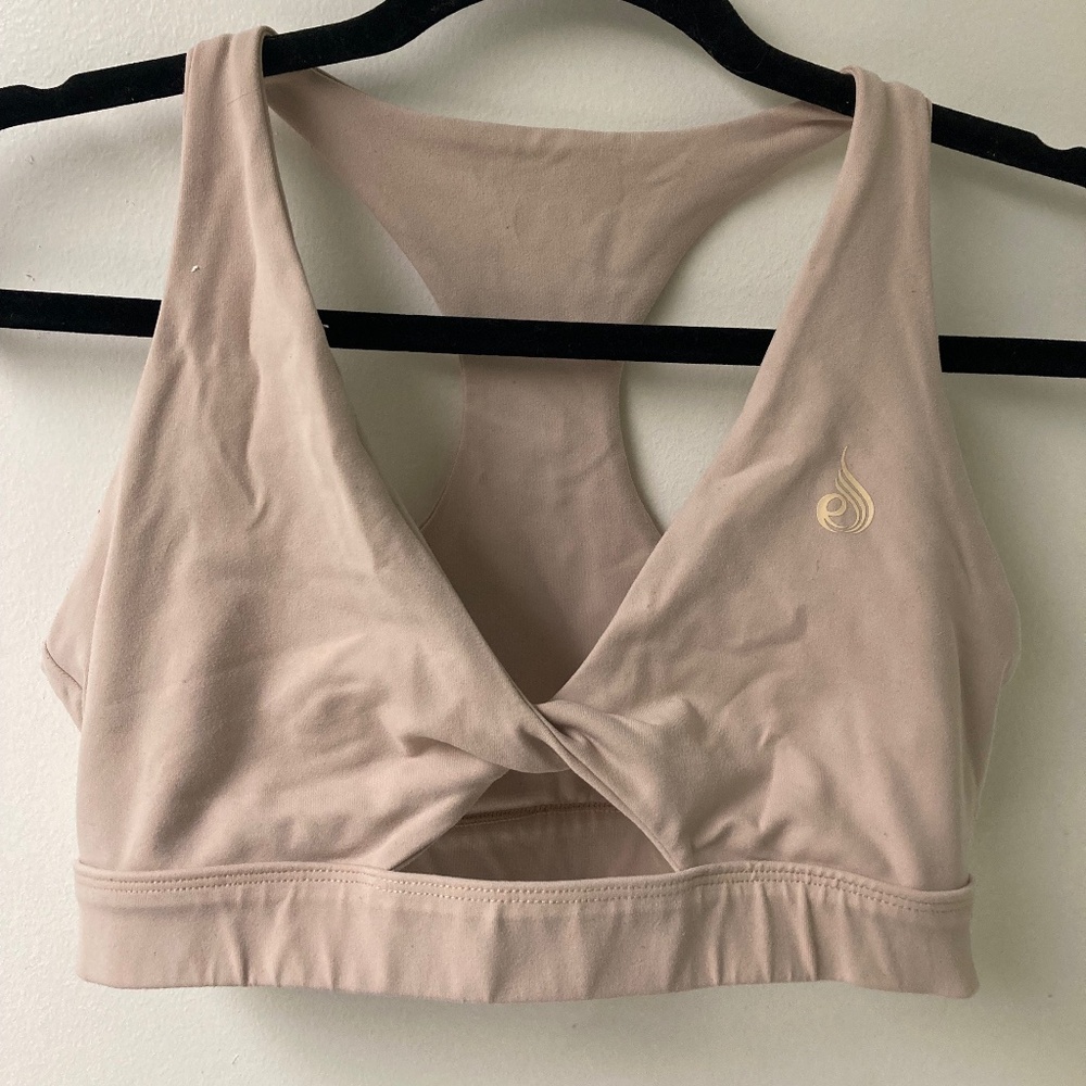 Ryderwear racerback sports bra in beige color size medium